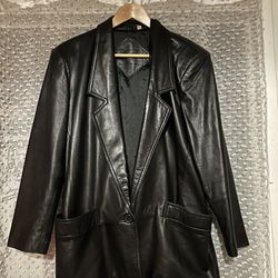 90s Leather Blazer