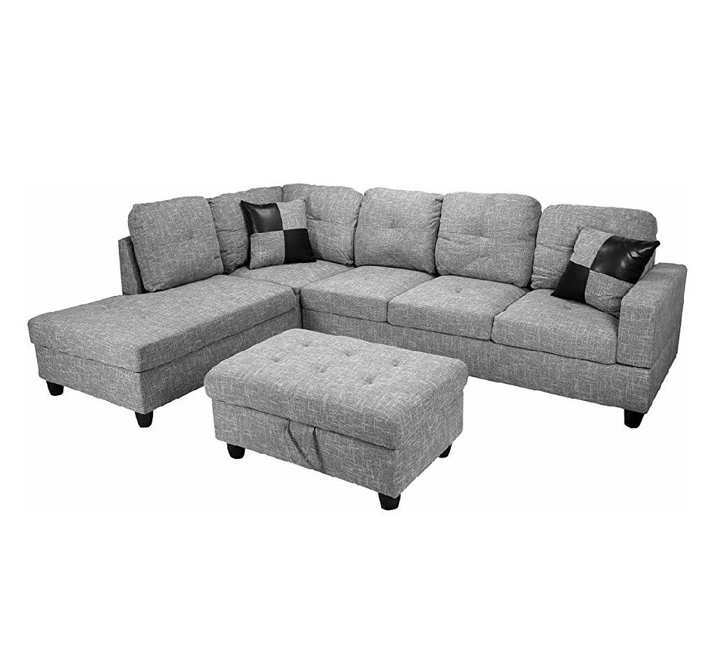 Sectional with storage Ottoman