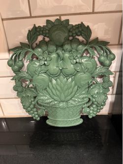 Vintage Retro  Syroco Fruit Flower Basket