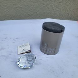 Swarovski Crystal Egg Paperweight  Box & COA