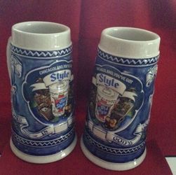 1982 Limited edition two collectible Beer Mugs