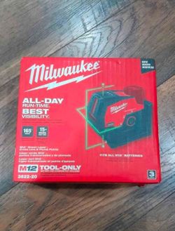 M12 Laser Milwaukee Crossline Plumb Point