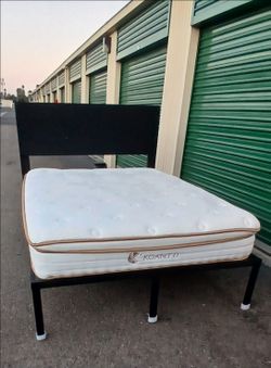 FULL SIZE BED FRAME WITH MATTRESS