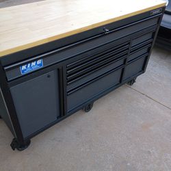 Husky 61" Hard Top Tool Box Work Bench 