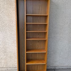 Tall Wood Finish Media Tower – Holds 80+ CDs/Games