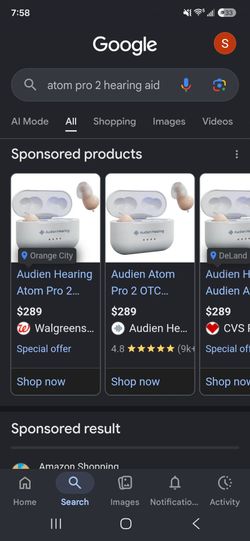 Atom pro 2 otc hearing aid