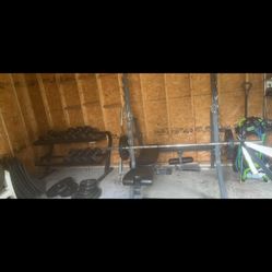 Hudson Home Gym Weights And Squat Rack