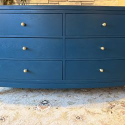 Large 6 Drawer Wood Dresser