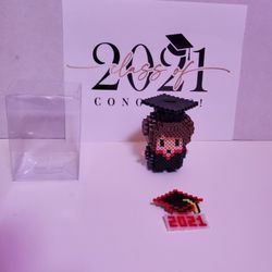 Graduation 3D Figure PERLER BEADS Class Of 2021 🎁 