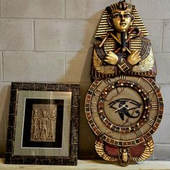 Large Egyptian Clock and Picture