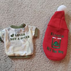CUTE DOG SWEATER & SHIRT - Size X- Small
