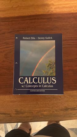 Robert Ellis ~ Denny Gulick Calculus w/ concepts in calculus