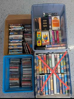 Media CDs, DVDs VHS Bundle