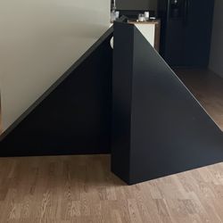 Art Deco Modular Coffee Table - Matte Black Finish 