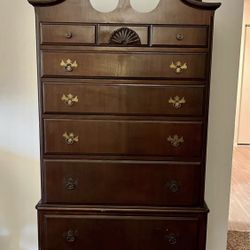 Cherry Highboy Chest Drawers - Antique Queen Anne