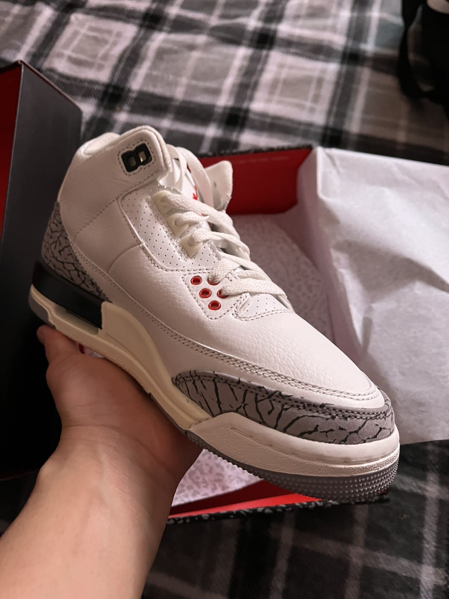 Gs Air Jordan 3 White Cement