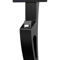 Sleek Floor Stand Kiosk for Monitors – CTA Sleek Floor Kiosk Stand with Printer Slot for Monitors 15" to 32" up to 60lbs - for Check-in Stations & POS