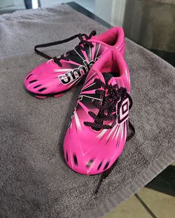 The Umbro Hot Pink soccer boots