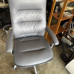 Leather office chair, $80
