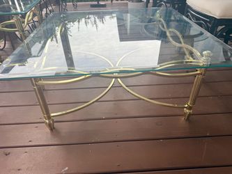 Hollywood Regency coffee table and end tables