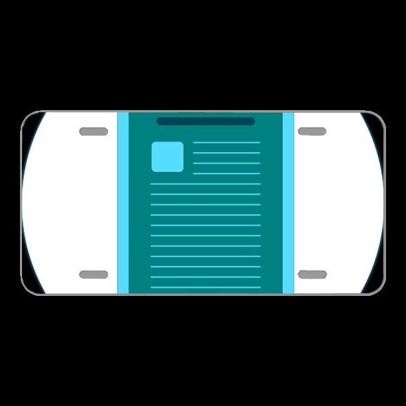 License Plate Novelty Car Front Document Picture Title Leaves