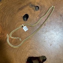 Miami Cuban Chain 10K/24” Long Semi Solid 