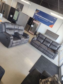 Conjunto de sofa reclinables con puertos de cargas ,‼️
