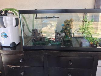 40 gallons Fish Tank w/decorations, lights