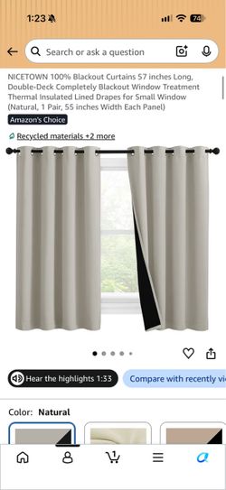 Blackout Curtains + Adjustable Curtain Rod