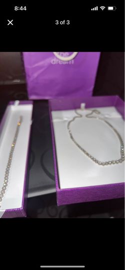 Tennis Bracelet and Chain Set
