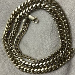 14 karat gold over sterling silver Cuban link