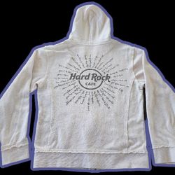 Hard Rock Cafe Atlanta Hoodie Sweatshirt Ladies XL EUC $25
Cream color