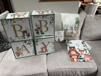 Woodsy Baby Shower Theme Decor