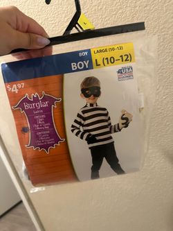 Boys Burglar Halloween Costume Size Large 10-12