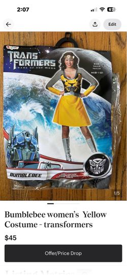 Transformers Bumblebee Women's Costume Size M