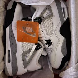 Jordan 4 White Cement 6y