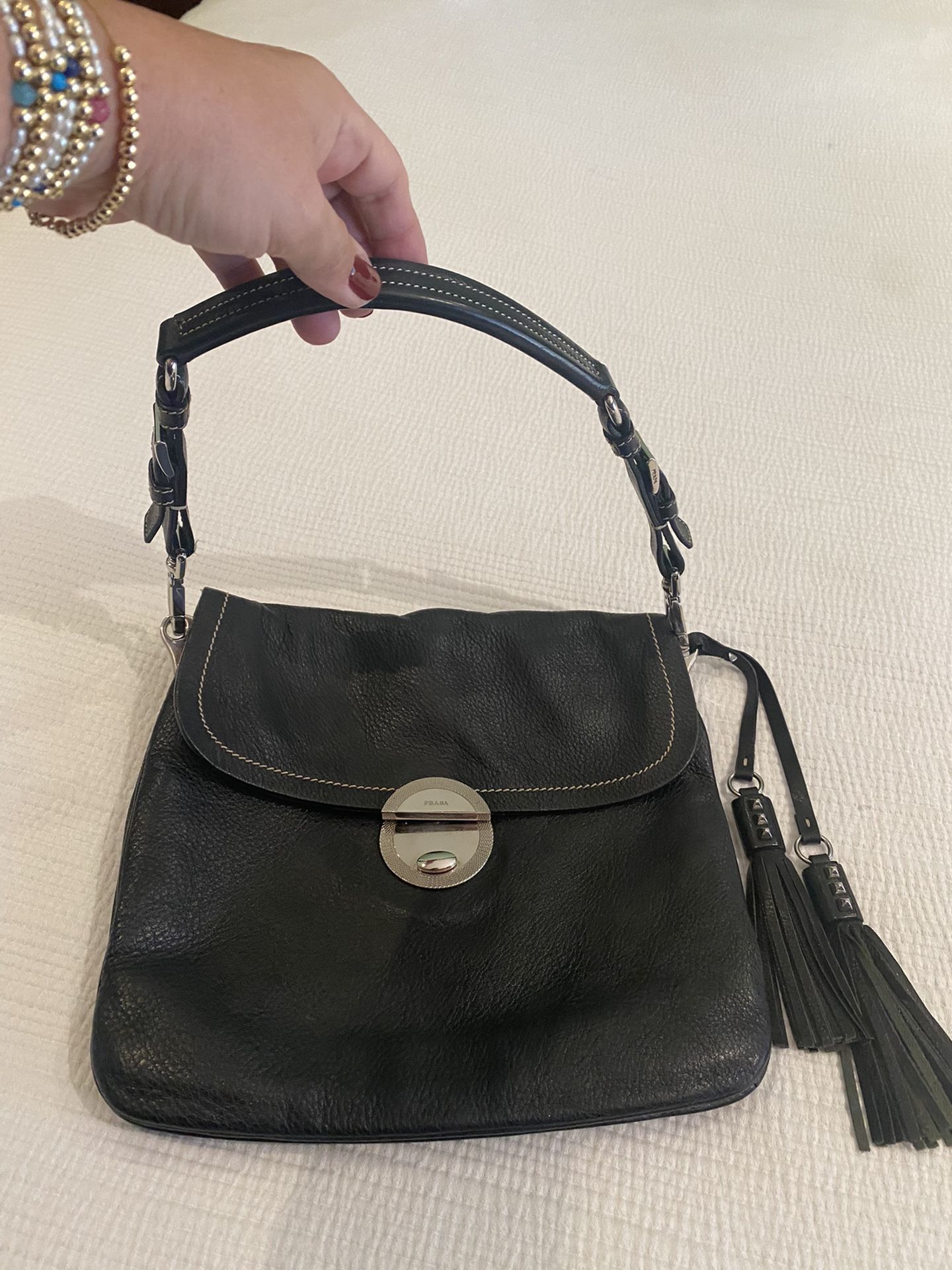 Authentic Prada Leather Small Shoulder Bag