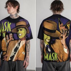 The Mask Jim Carrey All Over Print Movie Graphic T Shirt XL Tultex #11P