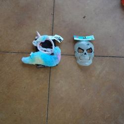 Kids Costume Accessories - Unicorn Headband + Tail, Glow Skull Mask
