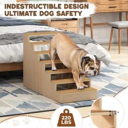 Dog Stairs , 7-StepPet Ladder for Small Dogs and Cats Up to 220 LBS, NEW 