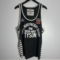 Mike Tyson Roots of Fight Bloodline Tank Top Mens XL Grey Heavyweight Champ USA