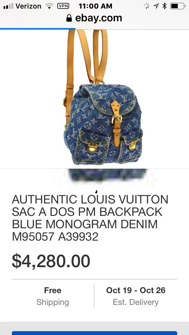 LV denim, backpack for Sale in Campbell, CA - OfferUp