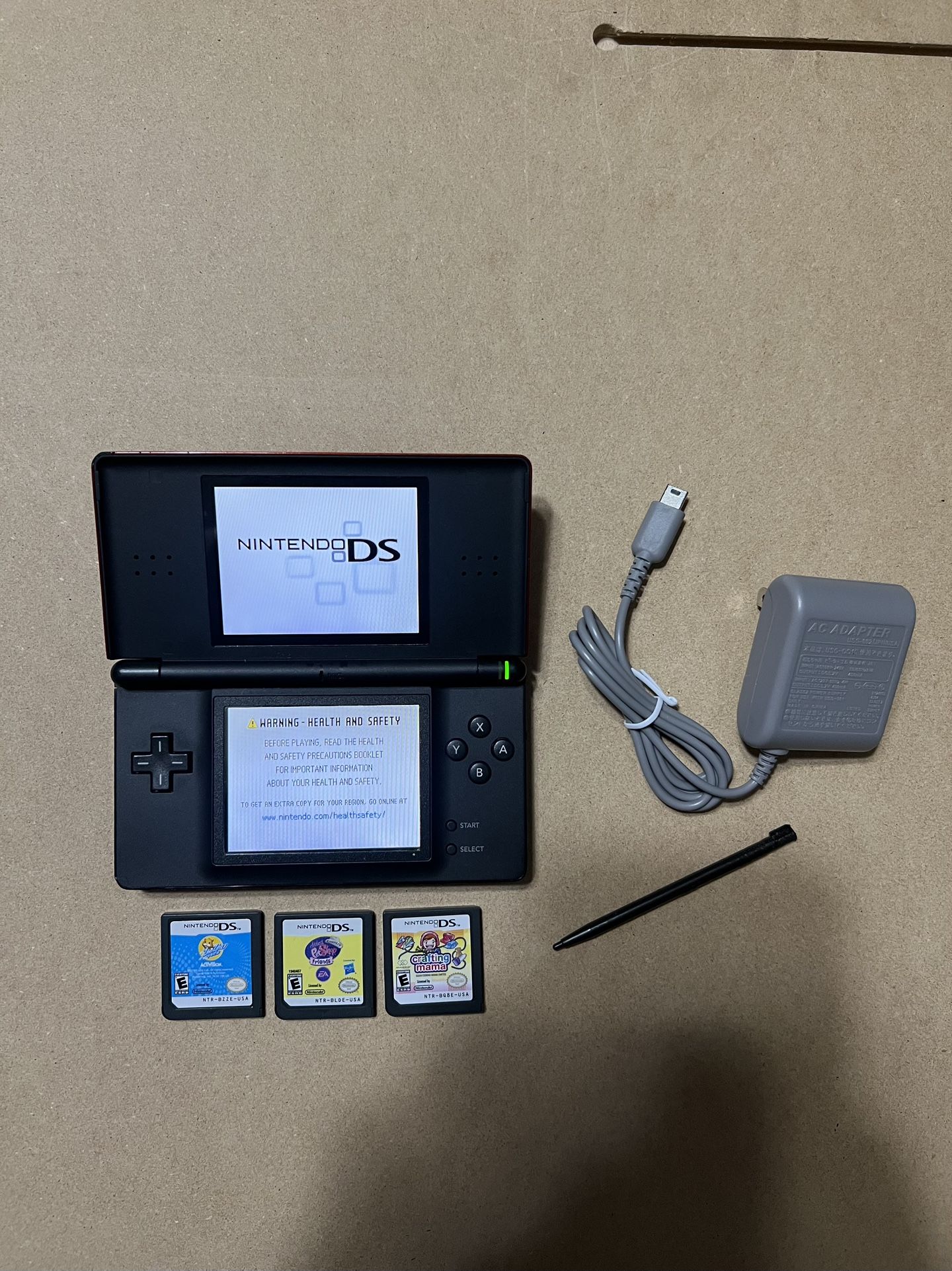 Red Crimson & Black Nintendo DS Lite