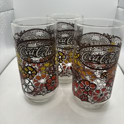 6 Vintage 1970’s Coca Cola Glasses