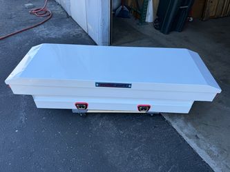 WEATHER GUARD 156-3-04 SADDLE BOX, Crossover; Single Lid; Powder Coated; White 62" Width