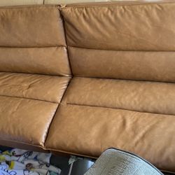 Brown Sofa Futon Couch 