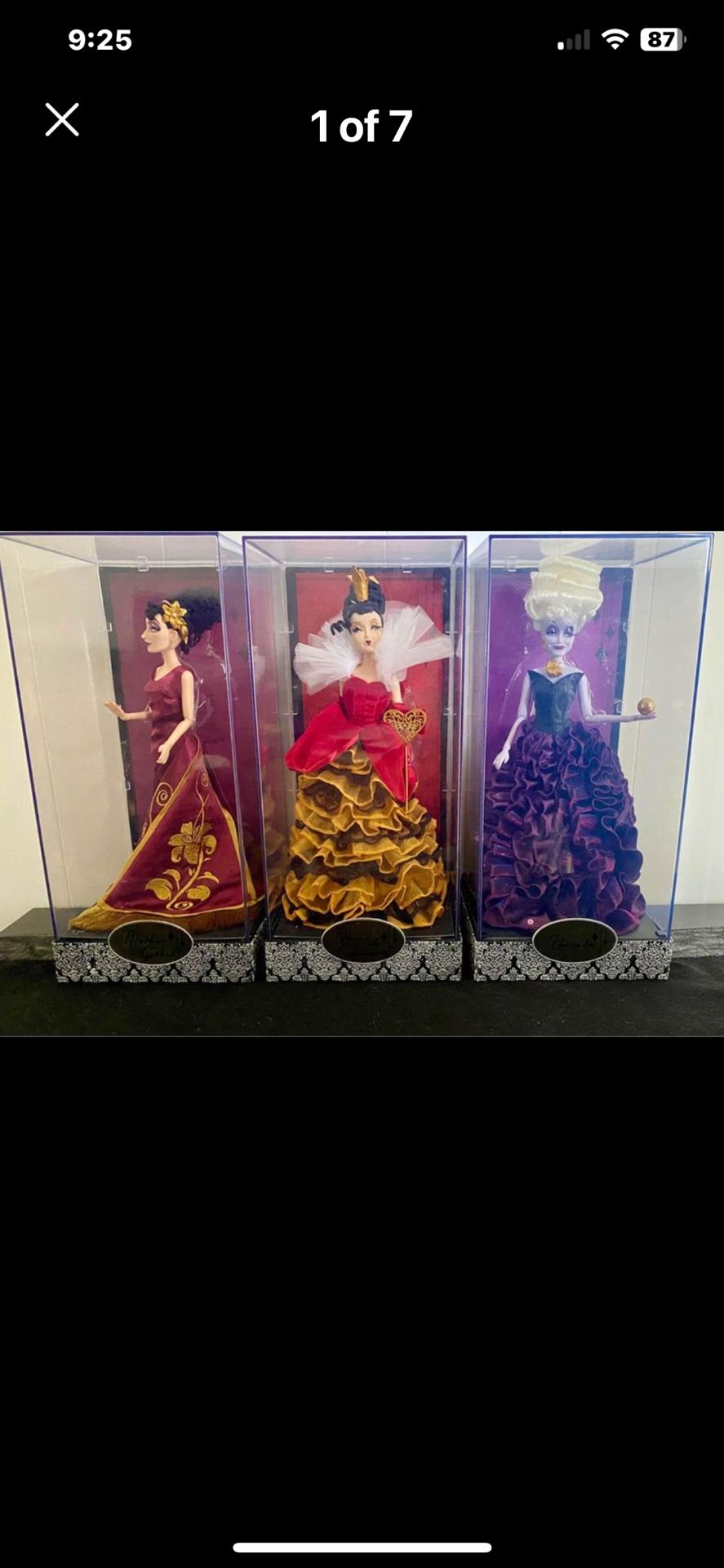 Limited Edition Disney Villains Designer Doll Collection Brand New in Boxes with Bags