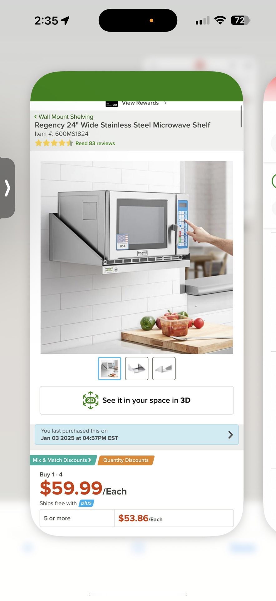 Commercial microwave Mount