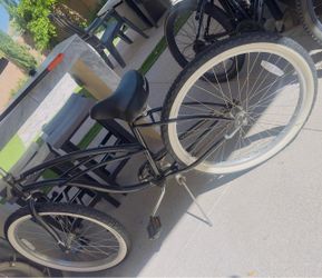 Black Cruiser Bike with White Wall Tires