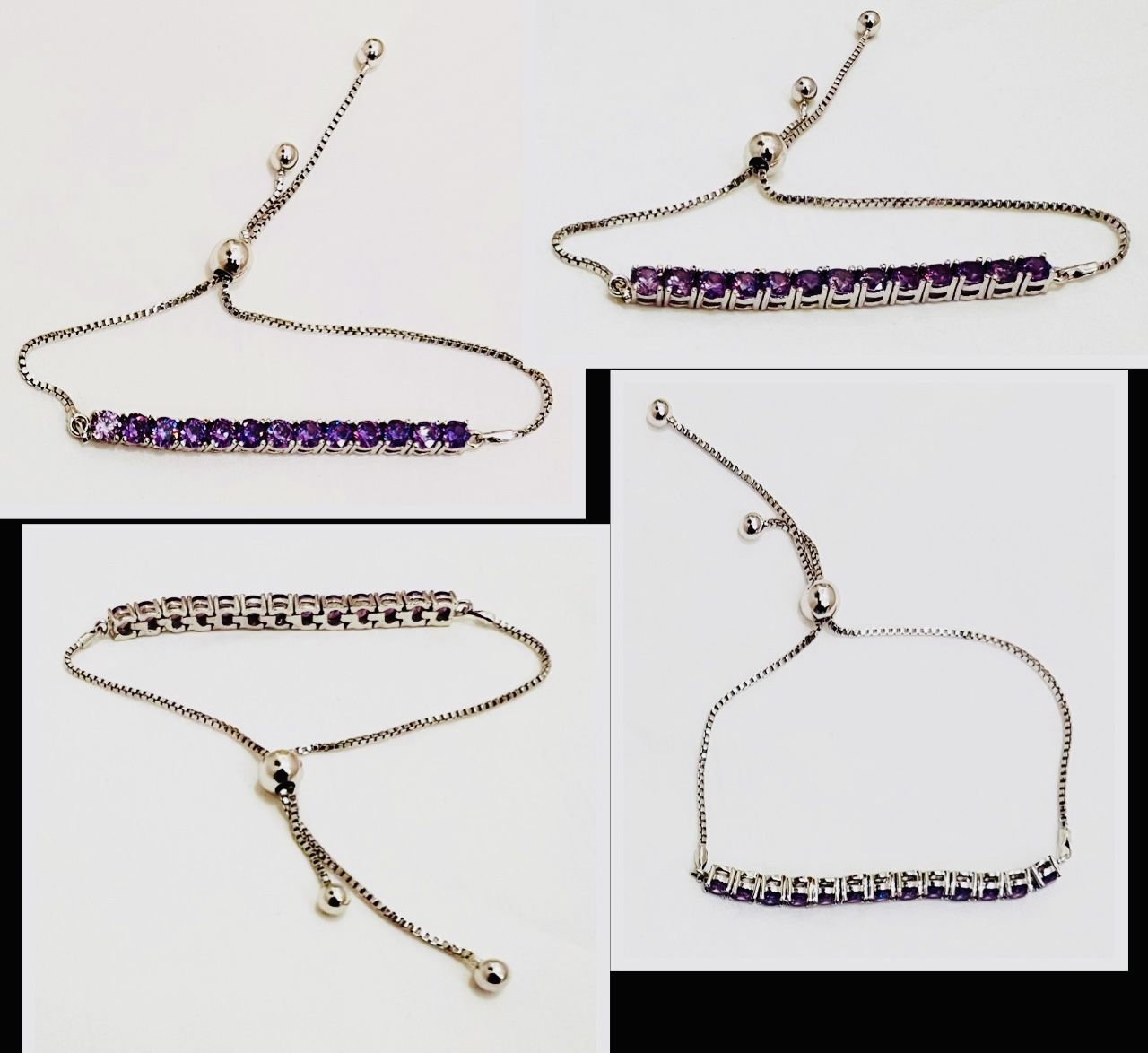 Amethyst and silver new bracelet
